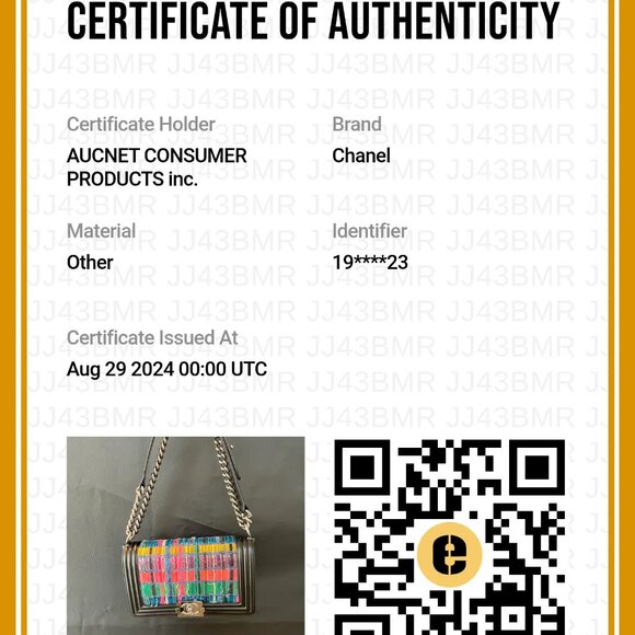 Pre-owned CHANEL Multicolor Tweed Woven Boy Flap Bag - Picture 6 of 6